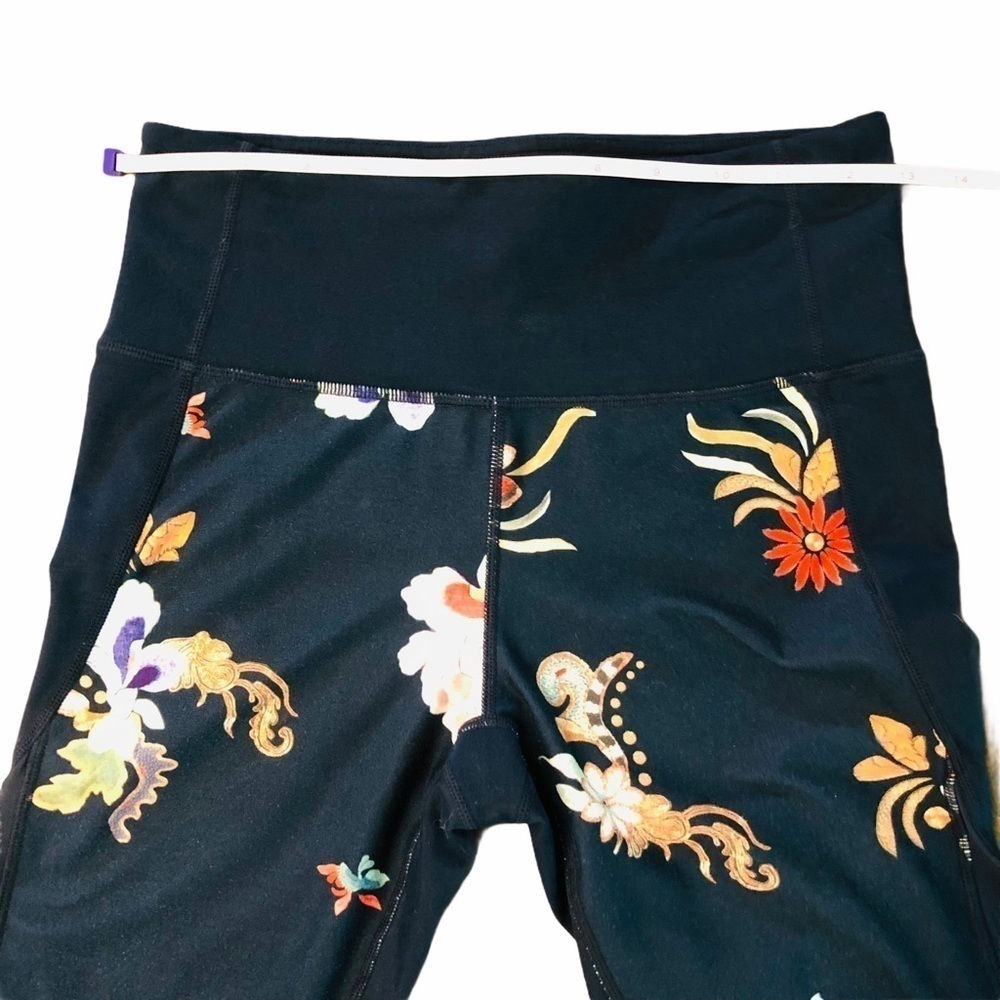 ATHLETA - WOMENS BLUE FLORAL LEGGINGS SIZE SMALL - Picture 3 of 9